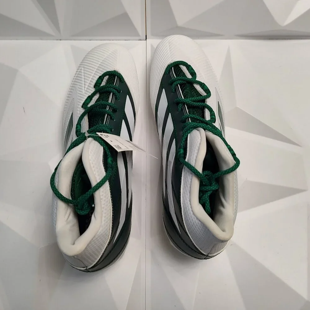 Adidas Mens Football Cleats 16 White Green Shoe Lacrosse Freak Carbon Mid - Picture 5 of 14